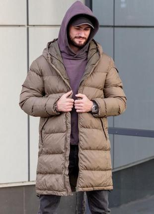 Зимнее мужское пальто пуховик зимове чоловіче пальто1 фото