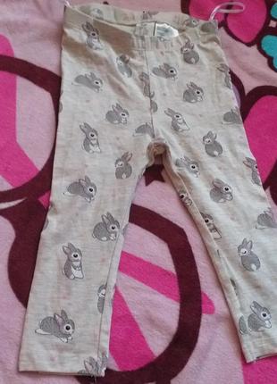 Лосины зайчики h&amp;m 12 мес