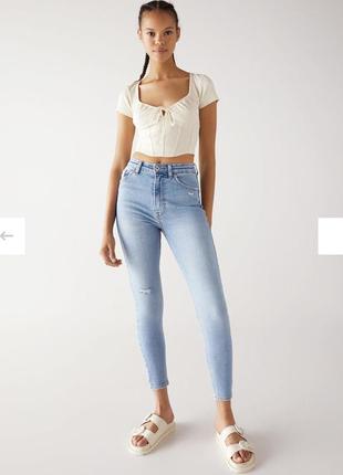 Джинси bershka super high waist skinny2 фото