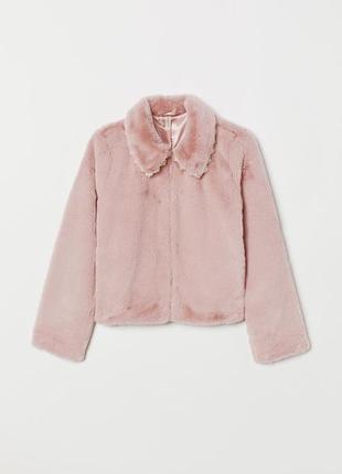 Мʼяка пудрова шуба h&m