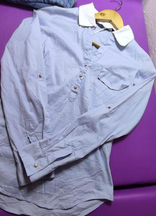 🛍️ сорочка блуза приталена із натуральної тканини 🛍️ підпишись щоб бути в курсі щоденних обнов 🛍️1 фото