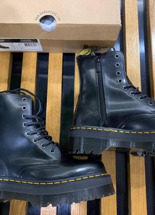 Ботинки на платформе dr. martens jadon smooth leather platform boots black6 фото