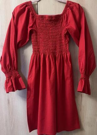 Платье сарафан gepur красный6 фото