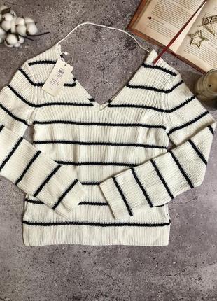 Женский свитер в полоску/ пуловер/ кофта 🥥9 фото