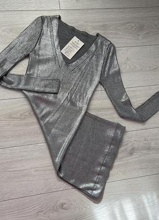 Трикотажна сукня в рубчик