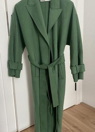Пальто из шерсти zara