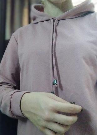 Стильное розово пудровое худи, м