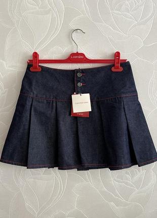 Calvin klein джинсовую юбка в складку.2 фото