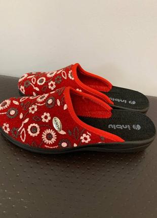 Женские домашние тапочки inblu ca-1f красные