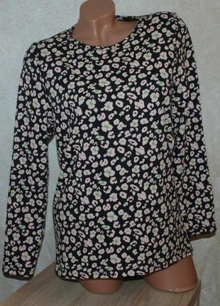 Блуза принтована бренду
marks &amp; spenser / 95% бавовна/ еластична/