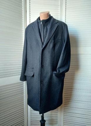 Пальто темно-серого цвета 80% шерсть joseph abboud1 фото