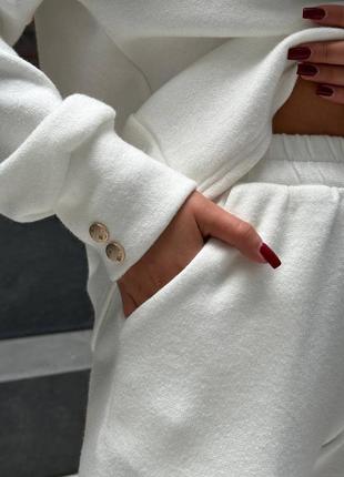 Ангоровий костюм светр з відкритим плечем + штани двостороння ангора🔥5 фото