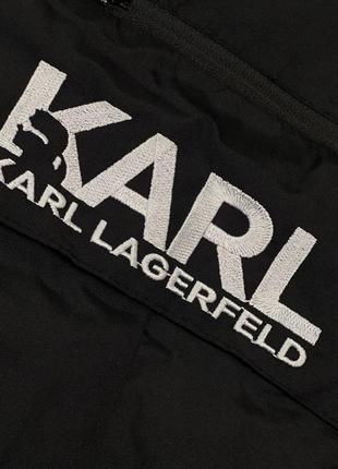 Чоловіча брендова спортивна жилетка karl lagerfeld чорна / жилети від карл3 фото