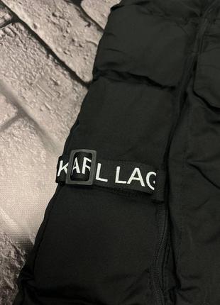 Чоловіча брендова спортивна жилетка karl lagerfeld чорна / жилети від карл4 фото