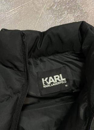 Чоловіча брендова спортивна жилетка karl lagerfeld чорна / жилети від карл5 фото