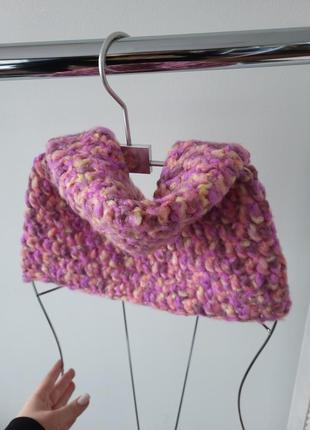 Хомут розовый объемный ручная работа