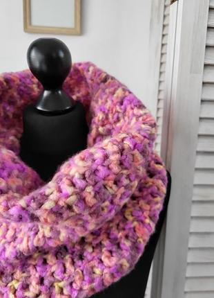 Хомут розовый объемный ручная работа