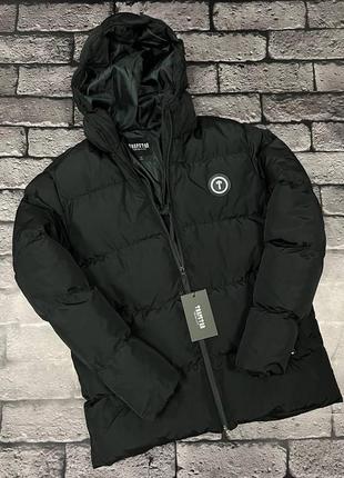 Чоловіча зимова куртка trapstar чорна / брендові куртки від трепстар