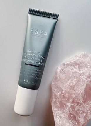 Антивозрастная сыворотка с ретинолом espa tri-active regenerating bio-retinol sleeping serum, 10 мл