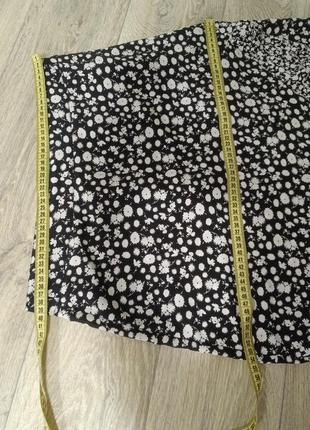 Міді спідниця юбка topshop в квіти рюші волани сорно біла3 фото