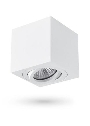 Світильник під лампу spf01 gu10 накладний білий3 фото