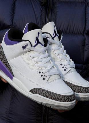 Шикарні стильні кросівки "air jordan 3 retro dark iris"