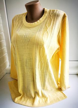 Красивый женский джемпер из полушерсти большого размера bxha