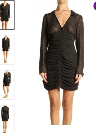 Черное легкое платье драпировки asos