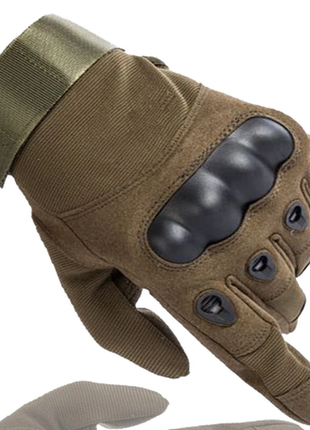 Тактичні військові рукавиці з повним пальцем (green)1 фото