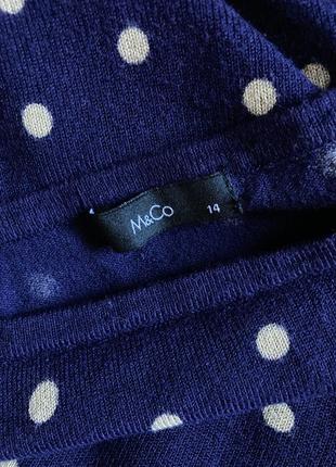 Нарядный синий джемпер в горошек2 фото