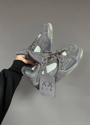 Кросівки nike air jordan 4 retro x kaws grey