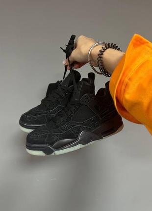 Кросівки nike air jordan 4 retro x kaws black premium2 фото