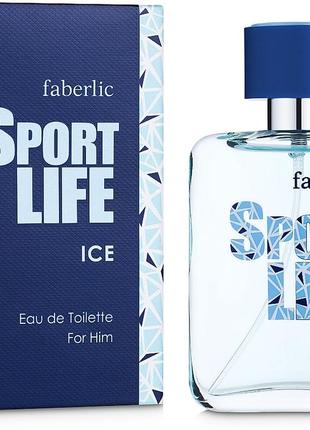 Туалетная вода для мужчин sportlife ice faberlic, 50 мл