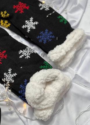 Чоловічі теплі носки валяночки на хутрі зима з гальмами 12 кольорів8 фото