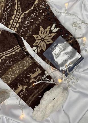 Мужские теплые носки валянки на меху зима с тормозами 12 цветов