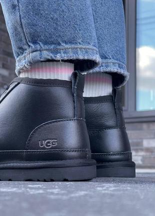 Уги ugg neumel black leather
 угги натуральна замша зимові9 фото