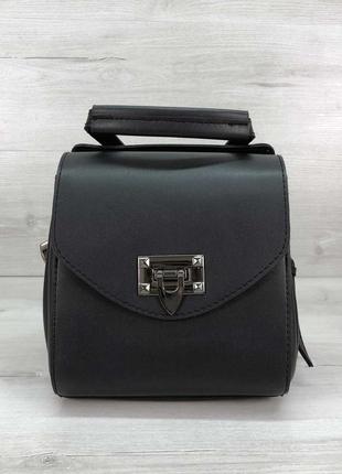 Сумка-рюкзак черная6 фото