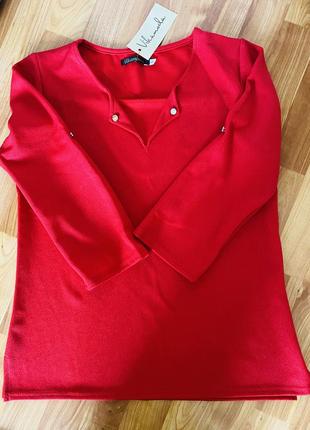 Красная блуза vikamoda