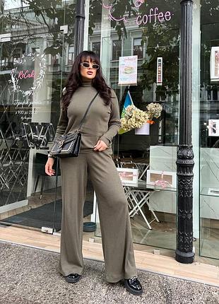 Жіночий ангоровий костюм кольори палаццо