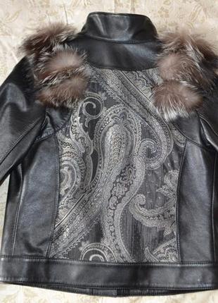 Кожаный жакет куртка от дизайнера залуцкая о. эксклюзив5 фото