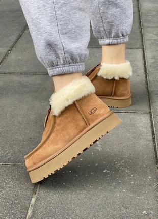 Угги ugg funkette chestnut platform угги зимняя натуральная овчина