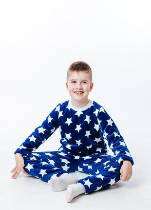 Пижама детская теплая на мальчика, домашнняя одежда для сна зимняя3 фото