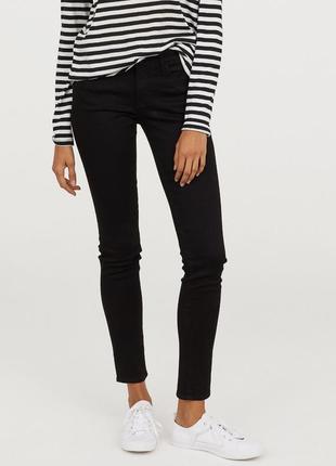 Жіночі чорні джинси скіні з високою талією