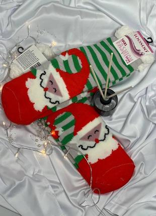 Жіночі підліткові теплі носки валяночки на хутрі зима з гальмами 18 кольорів6 фото