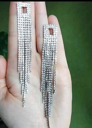Серьги вечерние серьги серебряные серебро