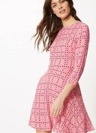 Рожева сукня в горошок m&s collection 👗 плаття