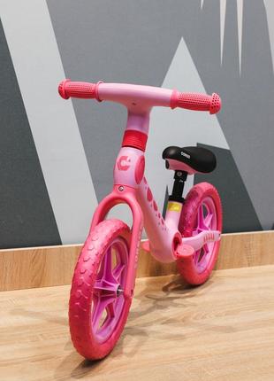 Велобіг corso на 12 дюймів нейлонова рама та вилка, рожевий 123668 фото
