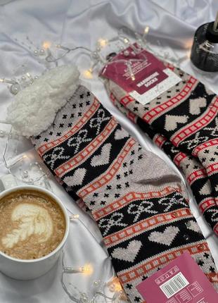 Женские подростковые теплые носки валянки на меху зима с тормозами 18 цветов2 фото