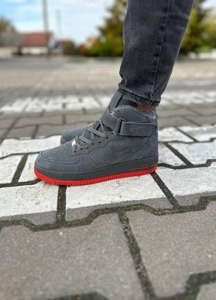 Nike air force high grey fur