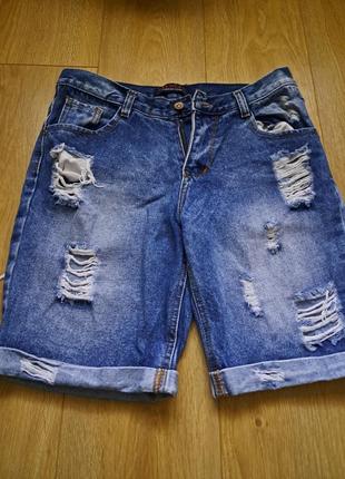 Стильные женские джинсовые шорты рваные м3 фото